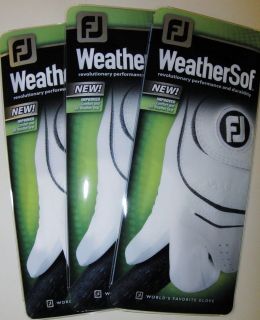 NEW WEATHERSOF mens Golf Gloves by FootJoy. CHOOSE SIZE