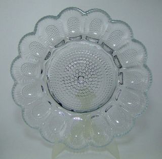   Relish Plate in Crystal Hobnail type  Clear Pattern by Indiana Glass