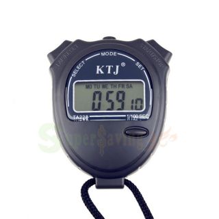   Handheld LCD Chronograph Timer Sports Stopwatch Stop Watch