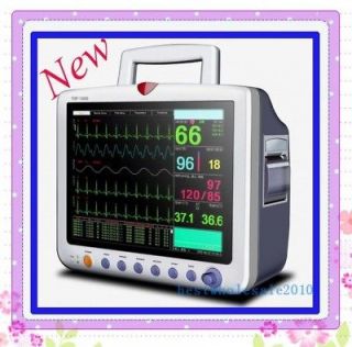   12.1 large screen patient Monitor+printe​r SPO2 EKG NIPB FREE SHIP