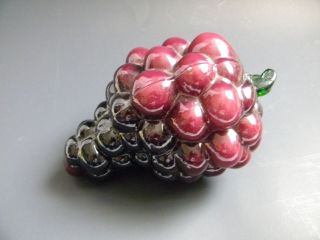   Art Glass Fruit Bunch Of Purple Grapes Decorative Kitchen Decor
