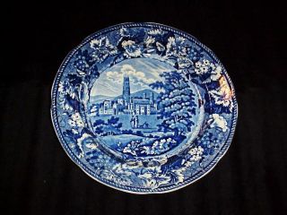 EARLY 19TH C FONTHILL ABBEY GRAPEVINE BORDER ENOCH WOOD POTTERY PLATE