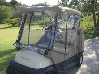 New Formosa Covers 2 Person Golf Cart Enclosure Taupe 13324