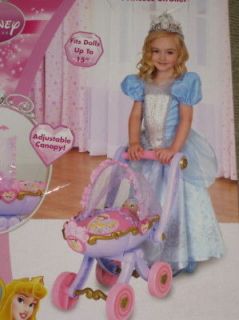 NEW Disney Princess Stroller Baby Doll Buggy Cart pink