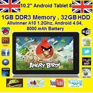 10.2 MegaPad 8 Android Tablet PC,Android 4.0.4 ICS,32GB,1GB DDR3.1 