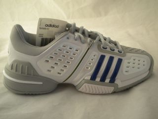 Adidas Barricade 6.0 Tennis Shoes White Grey Blue G40429 Mens US 7.5 