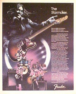 1978 Fender Guitars~Bass~Amplifiers~Starmaker~Music Memorabilia Large 