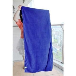1X New Soft Absorbent Microfiber Bath Beach Towels Sheet BLUE