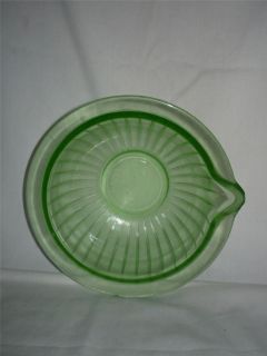 green depression glass bowl in Unknown Maker