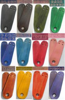 Leather Toe Guards Pair Hand Made Choice of Colours Roller Derby