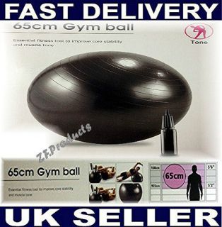 NEW 65CM GYM BALL MUSCLE TONE, STABILITY, BIRTHING SWISSBALL GYMBALL 
