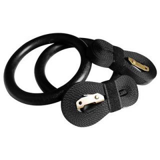 Black Gymnastic Rings With Adjustable Straps