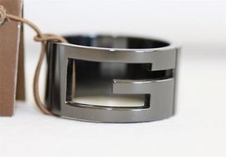 Gucci Sterling Silver Wide G Logo Band Size 9