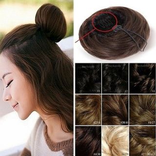 Clip in on Bun Dish Dome Extensions New Woman Chignon Updo Hairpieces 