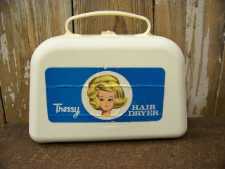 Vintage 1960s Hasbro Tressy Hair Dryer Doll Toy Mid Century