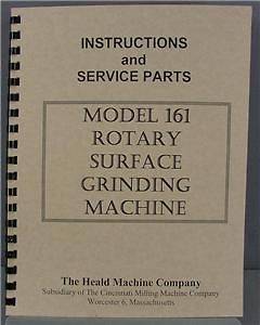 Heald 161 Rotary Grinder Instruction & Parts Manual