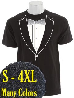 Funny T Shirt Tuxedo Wedding Groom Tie Shirt Prom Tee S 2XL GameOver 