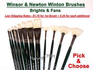   Newton Winton Oil Brushes   BRIGHTS & FANS   Pick & Choose   SAVE 57%
