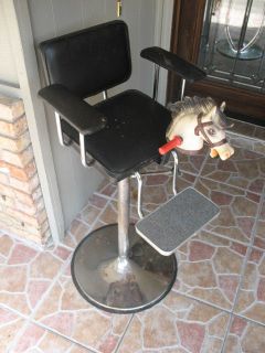 Vintage Childs Professional Barber Chair Horse Head RARE