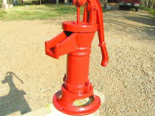Heavy Cast Iron Hand Water Pump Spout GARDEN Well Red