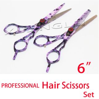   Leopard Salon Barber Scissors set Hair cutting Shears SET 9CR