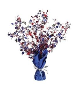   of July Foil Red White Blue Stars Table Centerpiece Party Decoration