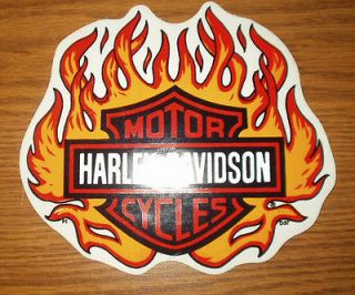 Newly listed HARLEY DAVIDSON SHIELD AND FLAMES DECAL.6.5X5.5​.RARE 