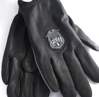 Harley Davidson Police 1 Logo Cabretta Leather Gloves