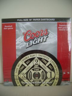 COORS LIGHT Beer DARTBOARD 18 Game NEW