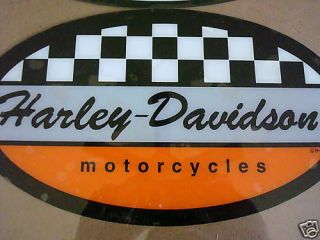 New Harley Davidson Racing Flag Medium Window Decal Sticker Reverse 