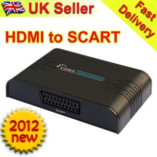 HDMI to SCART Converter Adapter for APPLE TV2 PS3 etc 2012 New UK Fast 