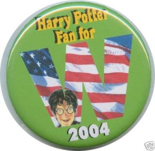 Harry Potter Fan for W 2004 GEORGE BUSH American Flag W