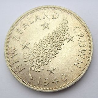 NEW ZEALAND .500 SILVER CROWN 1949
