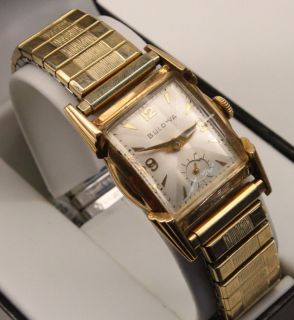 Bulova 1951 Academy Award P Wrist Watch 10K Gold Filled 21J Vintage 