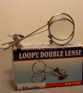 STEAMPUNK CLIP ON LOOPY 20X (2 10X LENS) LOUPES NEW 