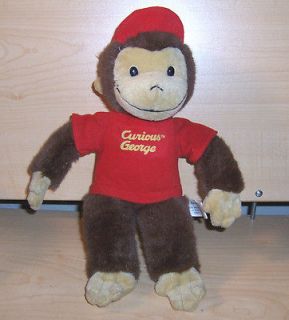 Vintage CURIOUS GEORGE Plush red shirt and hat