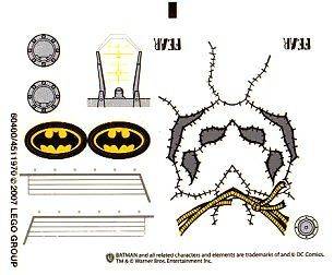   7786   Batman   The Batcopter The Chase for Scarecrow   STICKER SHEET