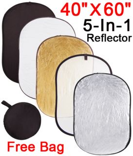 40x60 5 in 1 Collapsible Multi Photo Light Reflector Kit for 