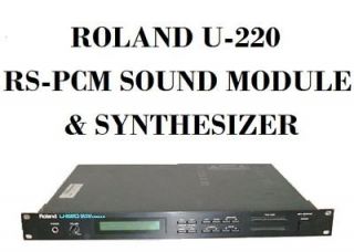 Newly listed ROLAND U 220 U220 RS PCM SOUND MODULE & SYNTHESIZER