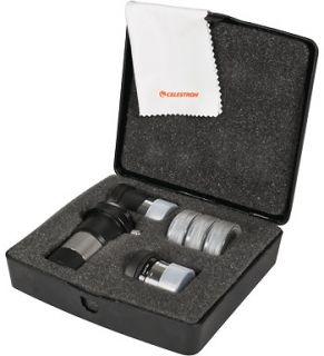   8pc Telescope Eyepiece Barlow & Filter Accessory Kit With Case