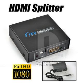 HDMI Input 2 Output 3 Ports HD 1080p Mini Splitter Box Adapter 1.3B 