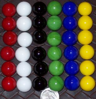 Marbles 9/16 AGGRAVATION Shooters 6 of 6 Different Colors