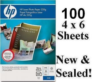   HP 4x6 LASER PRINTER PHOTO PAPER Glossy 2sided/side Postcard Ready