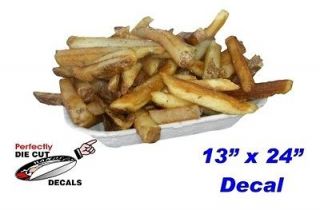 French Fries in a Tray 13x24 Decal for Restaurant or Carnival Food 