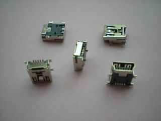 10 pcs Mini USB Connector 5Pin Female Socket 180 Degree