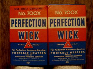   Genuine No 700X Perfection Wick Kerosene burning Portable Heaters NIB