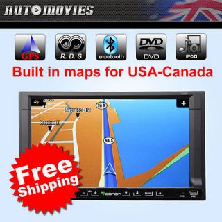   Eonon 7 LCD 2Din In Dash Car GPS Sat Nav iPod FM DVD Player Map