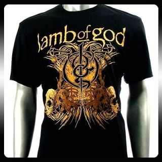 Lamb Of God Heavy Metal Rock Punk Band Men T shirt Sz L Biker