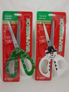 HOLIDAY SHEARS   8 WRAP & RIBBON SCISSORS   YOU PICK YOUR FAVORITE