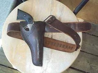 Antique Cowboy .38 Cal. Cartridge Belt & Holster